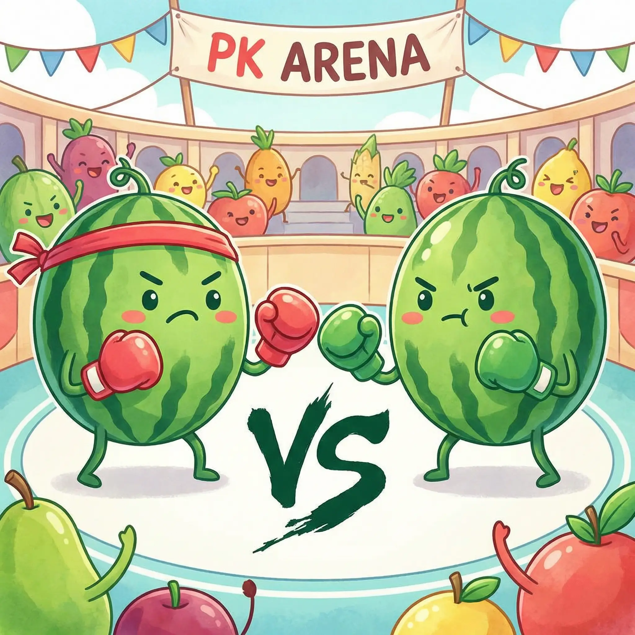 甜度PK对决插画 - 吃瓜黑料